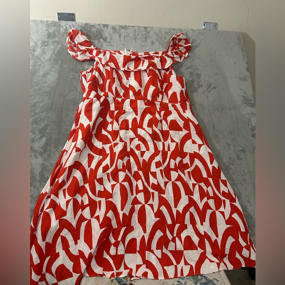 Anthropologie off the shoulder linen blend dress - Picture 8 of 13